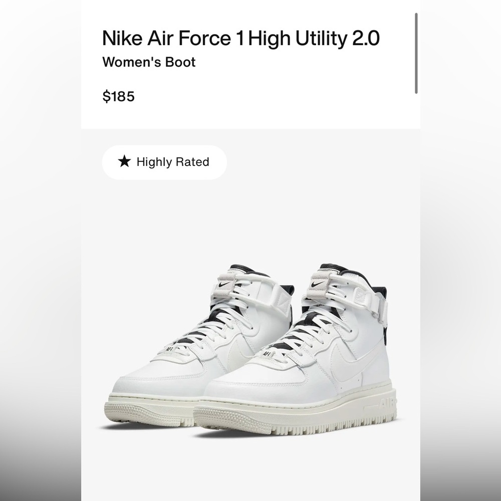 Nike Air Force 1 High Utility 2.0 Women’s Boot. Size 10. used